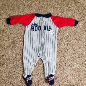 Carters Baseball Lil Rookie Baby Long Sleeve Footsie Pajama One Piece 3 Months